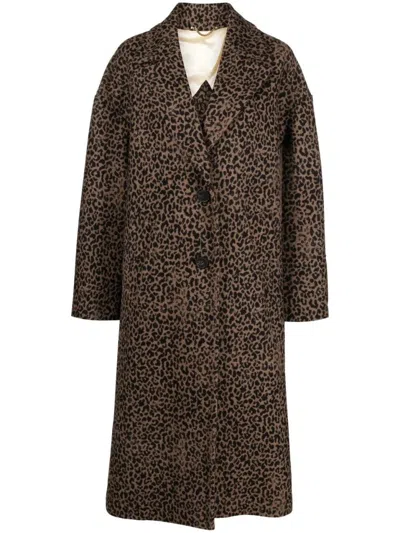 GOLDEN GOOSE CONTEMPORARY LEOPARD-PRINT OVERSIZED COAT