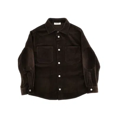 Golden Goose Kids' Corduroy Shirt In Brown