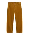 Golden Goose Corduroy-texture Trousers In Gold