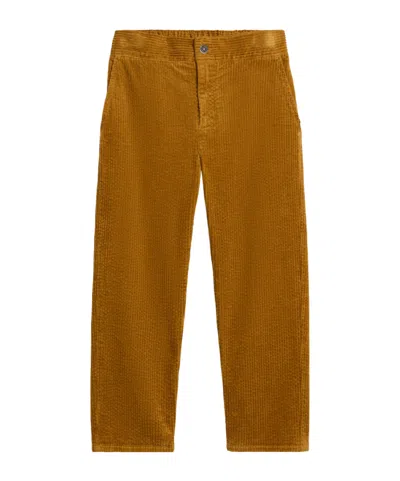 Golden Goose Corduroy-texture Trousers In Gold