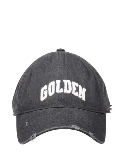 GOLDEN GOOSE GOLDEN GOOSE COTTON BASEBALL CAP WITH A LIVED-IN FINISH ACCESSORIES