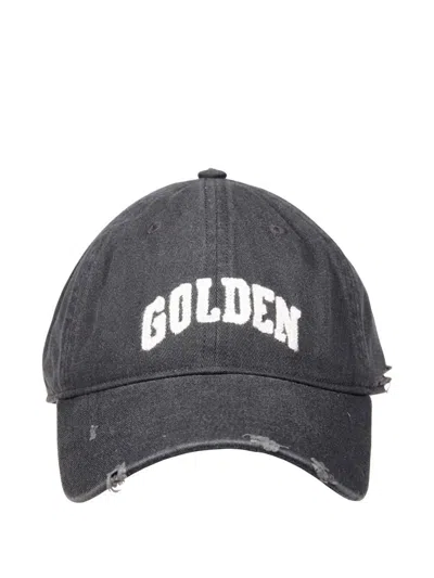 GOLDEN GOOSE COTTON BASEBALL CAP WITH A LIVED-IN FINISH