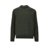 Golden Goose Cotton-blend Sweater With 'golden' Patch In Green