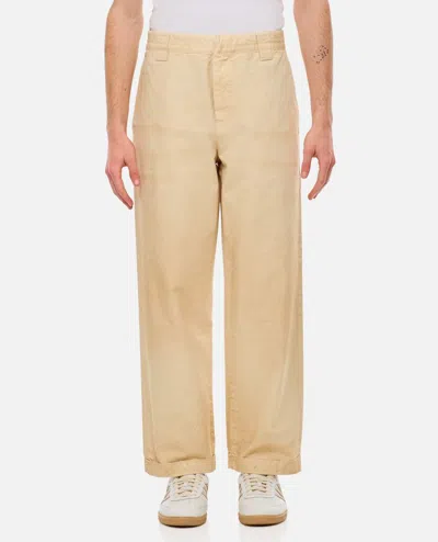 Golden Goose Cotton Chino Skate Trousers In Beige