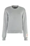 Golden Goose Golden Ws Regular Knit Crew Neck Distressed Cotto