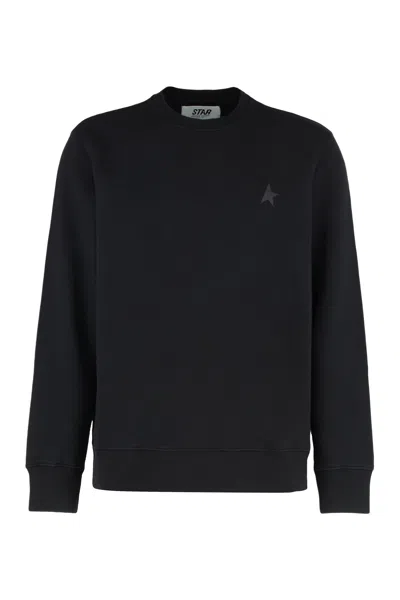 Golden Goose Cotton Crew-neck Sweatshirt In Black