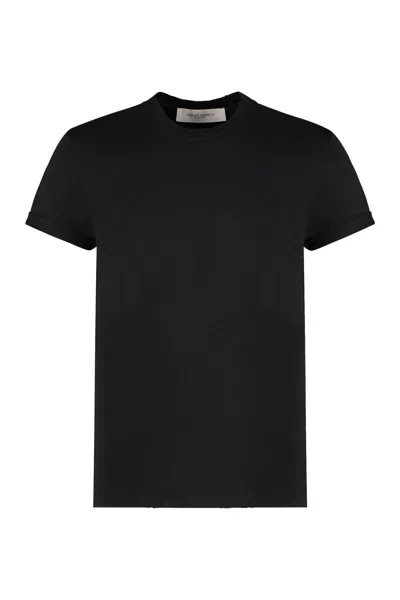 Golden Goose Cotton Crew-neck T-shirt In Black
