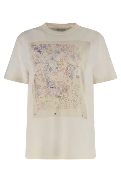 GOLDEN GOOSE COTTON CREW-NECK T-SHIRT