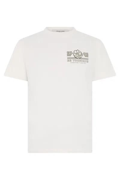 Golden Goose Cotton Crew-neck T-shirt In White