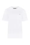 Golden Goose White And Silver Cotton Logo T-shirt In White