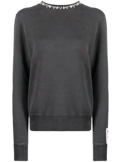 Golden Goose Cotton Crewneck Sweatshirt In Gray