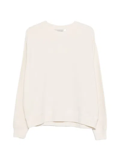 Golden Goose Heritage Crew Neck Cotton Sweatshirt In White