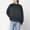 Golden Goose Longline Crewneck Cotton Sweatshirt With Star Accents In Multi