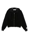 Golden Goose Journey Ws Zip Up Hoodie Crop Bomber Double Chenille Jersey Laser Print In Animal Print