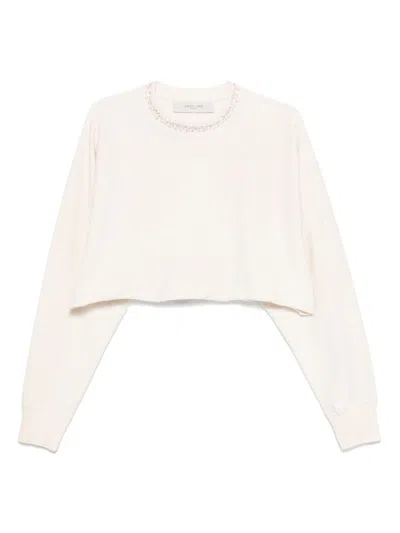 GOLDEN GOOSE COTTON CROPPED SWEATSHIRT