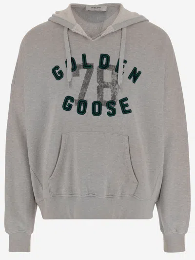 GOLDEN GOOSE GOLDEN GOOSE COTTON HOODIE WITH LOGO