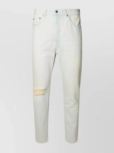 Golden Goose Cotton Jeans With Tapered Leg And Five Pockets In Blue