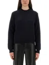 Golden Goose Cotton Jersey Crew Neck Long Sleeves In Black