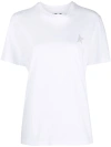 Golden Goose Star White Cotton Crew-neck T-shirt In White