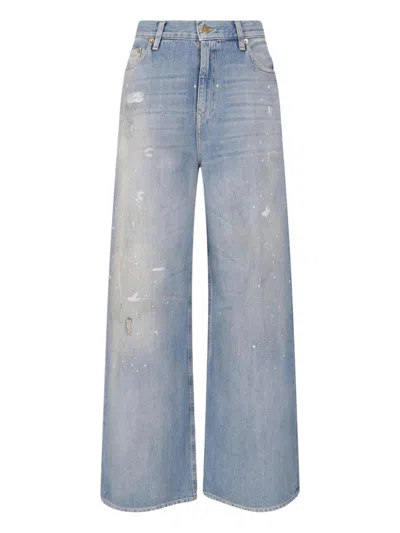 Golden Goose Cotton Pocket-lined Jeans For Women In Blue