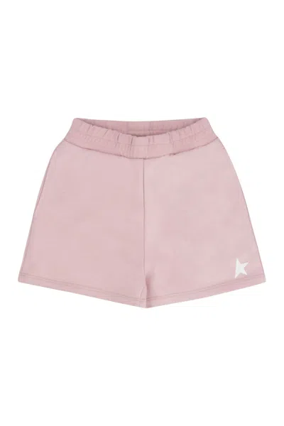 Golden Goose Kids' Cotton Shorts In Pink