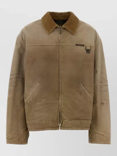 Golden Goose Deluxe Brand Journey Unisex Reversible Workwear Jackets In Neutral