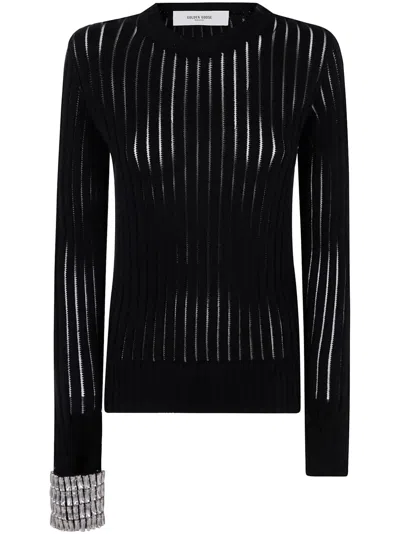 Golden Goose Journey Crewneck Long Sleeves Nelly In Black