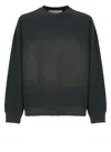 Golden Goose Longline Crewneck Cotton Sweatshirt With Star Accents In Black