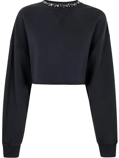 Golden Goose Cotton Sweatshirt In Black