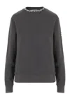 Golden Goose Cotton Sweatshirt With Applied Crystals In Gray