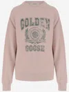 Golden Goose Light Pink Sweatshirt With Logo In Pink