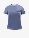 Golden Goose Faded Blue T-shirt With Print On The Chest Women In Blue