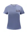 Golden Goose Faded Blue T-shirt With Print On The Chest Women In Blue