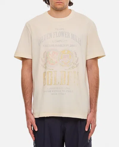 Golden Goose Ivory Cotton T-shirt In Cream