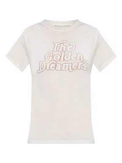 Golden Goose Star-embellished Printed T-shirt In White