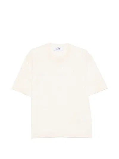 Golden Goose Cotton Embellished Short-sleeve T-shirt In White