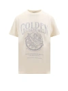 GOLDEN GOOSE COTTON T-SHIRT WITH FRONTAL PRINT