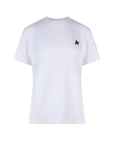 Golden Goose Cotton T-shirt With Iconic Frontal Star In 10364