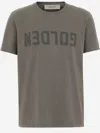Golden Goose Golden Regular Distressed Cotton T-shirt In Gray