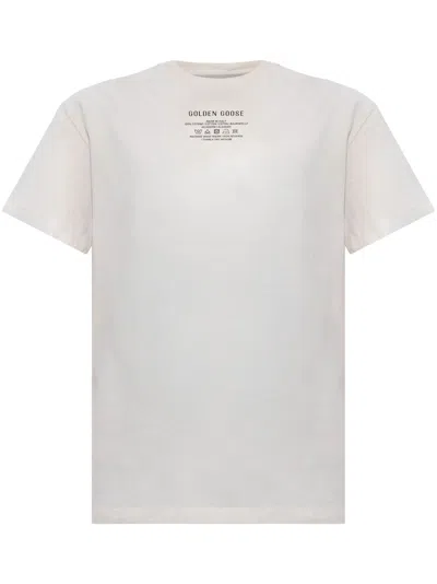 GOLDEN GOOSE COTTON T-SHIRT WITH WRITING