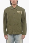 Golden Goose Cotton Utility Overshirt With Embossed Logo