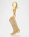 Golden Goose Cowboy Boot Bag Charm In Gold/crystal