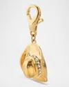 Golden Goose Cowboy Hat Bag Charm In Gold/crystal