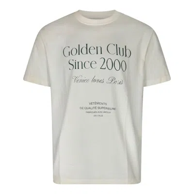 Golden Goose Cream Cotton T-shirt In White