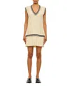 Golden Goose Cream Textured Knit Mini Dress