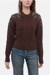Golden Goose Sassafras Wool Sweater With Rhinestones