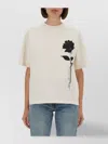 Golden Goose Deluxe Brand Rose Printed Crewneck T-shirt In White