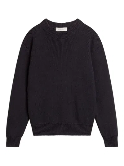 Golden Goose Kids' Crew-neck Logo Sweater In Black