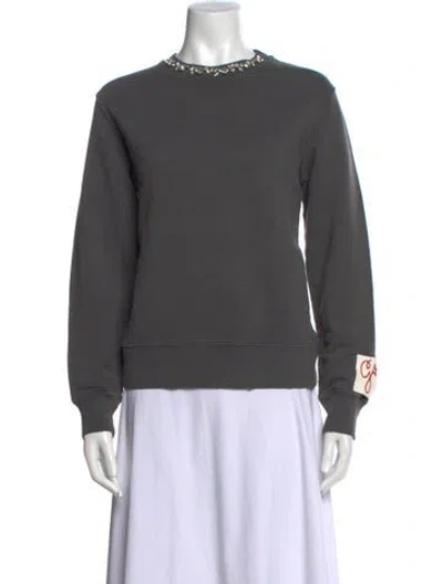 Pre-owned Golden Goose Crew Neck Long Sleeve Sweatshirt In Grey