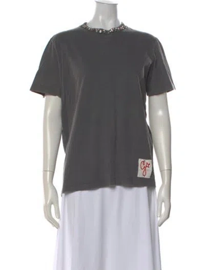 Pre-owned Golden Goose Crew Neck Short Sleeve T-shirt In Gray